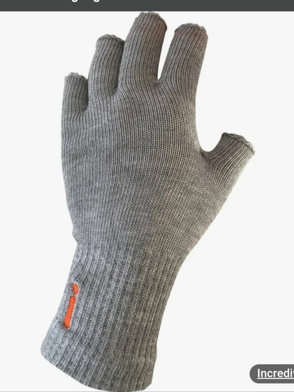 Incrediwear Fingerless Circulation Gloves in gray,LG.